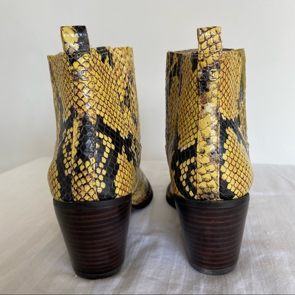 Sam Edelman Winona Snakeskin Leather Ankle Boots 5.5 - Picture 7 of 8